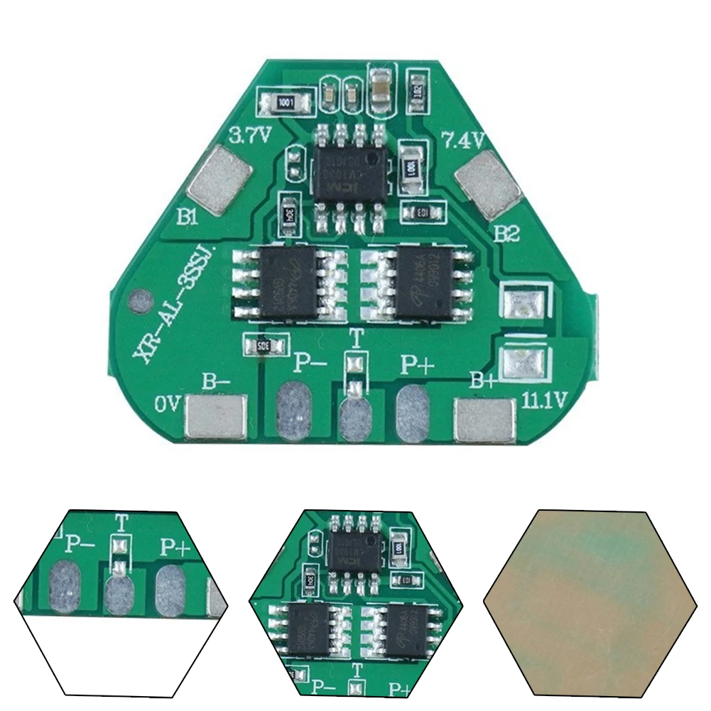 

1pc Battery Charger Protection Board BMS 3S 5A 11.1V 12.6V Li-ion Lithium Power Bank PCB Wire Break Protection Power Tools