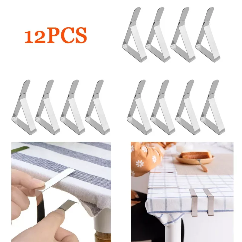 

2023New Steel Tablecloth Clamps Wedding Promenade Table Cover Clip Outdoor Camping Table Cover Holder Garden Supplies Acces