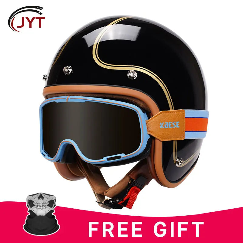 Мотоциклетные шлемы с открытым лицом в стиле ретро классический шлем горошек