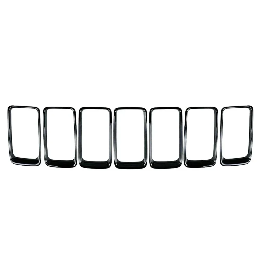 

7 шт./комплект, накладки на передний бампер для Jeep Grand Cherokee 2014 2015 2016