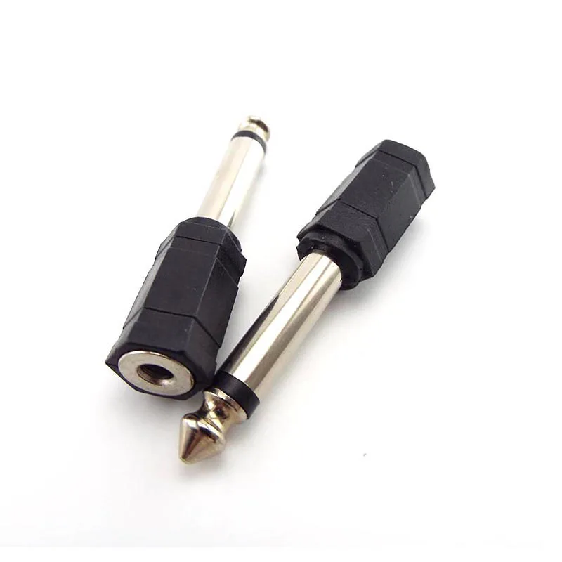 

2pcs 3.5mm Mono Plug Female Stereo Connector Audio Adaptor Converter 3.5mm Jack Socket Durable Earphone Adapter Gold Plated E1