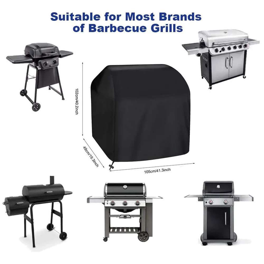 

Heavy Duty Waterproof Grill Cover BBQ Grill Barbeque Cover Tool UV & Tear Resistant Outdoor Grill Protection Durable Portable