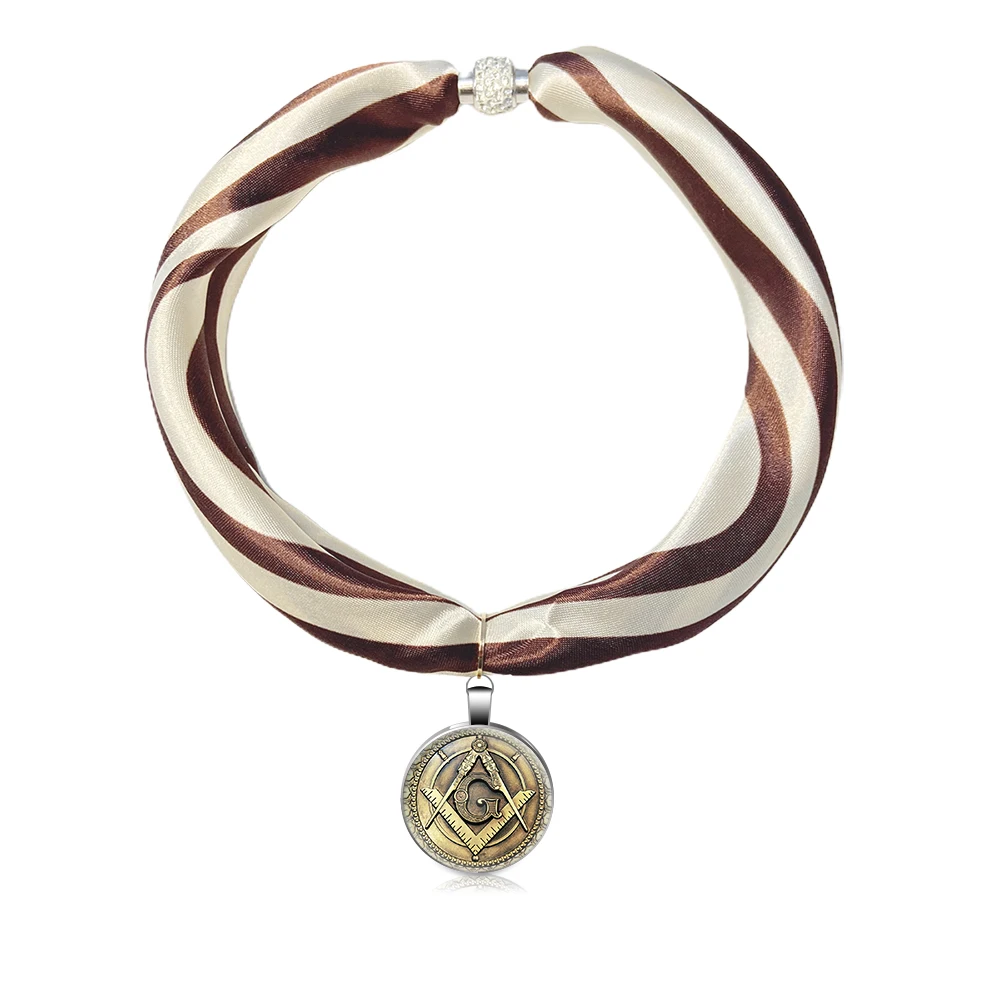 

Luxury Brand Necklace Pendant Scarf Women Chiffon Neckerchief Foulard Femme Accessories Hijab Gift Freemasonry