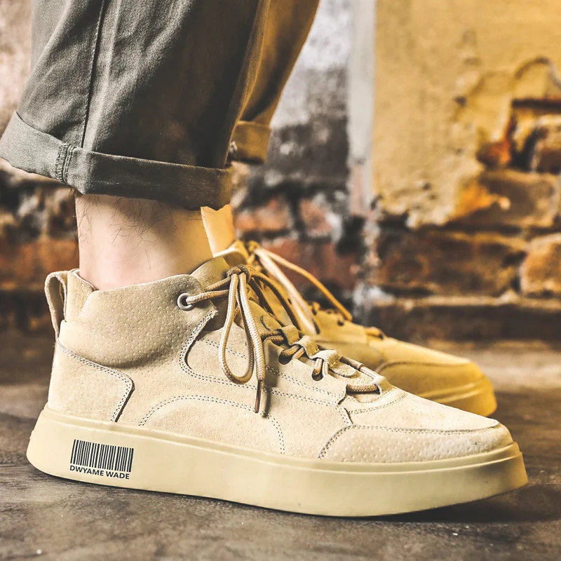 Xiaomi SALUDAS Male Sneakers Luxury Leather Casual Shoes High-top Soft Sole Warm Men Winter Sneakers Big Size White Board Shoes