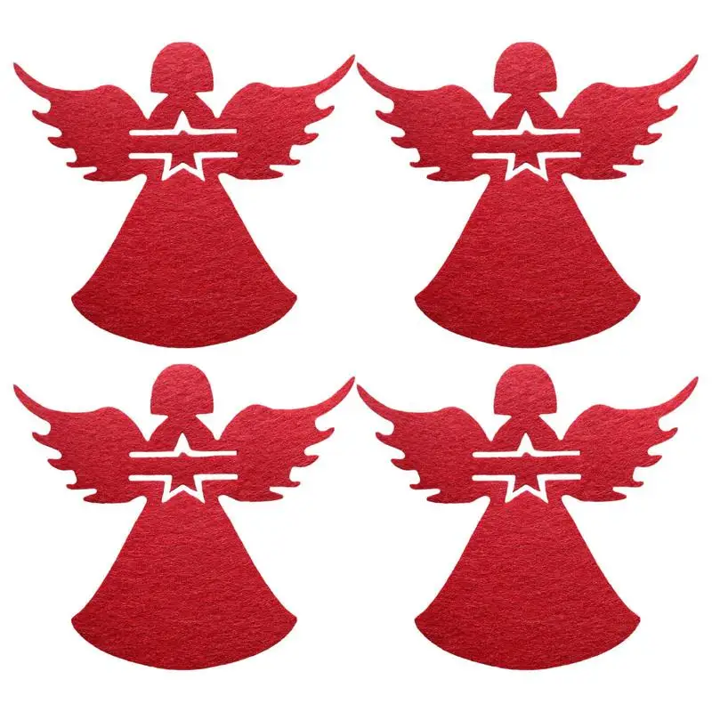

Рождественская подставка для вилки и ложки в форме ангела, 4 шт.