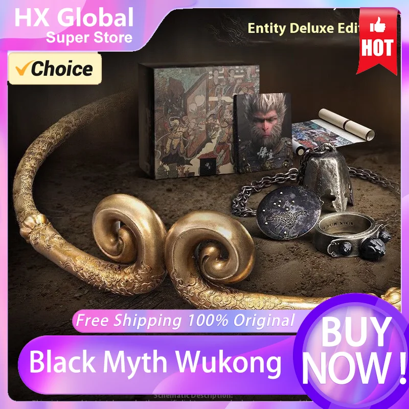 Deluxe Edition Black Myth Wukong Game Ring Аниме Фигурка Косплей Опора Jin Guzou Очаровательная Сборка