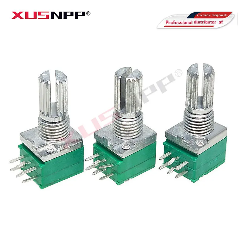 

5pcs RK097G 5K 10K 20K 50K 100K 500K B5K with a switch audio 6pin shaft 15mm amplifier sealing potentiometer