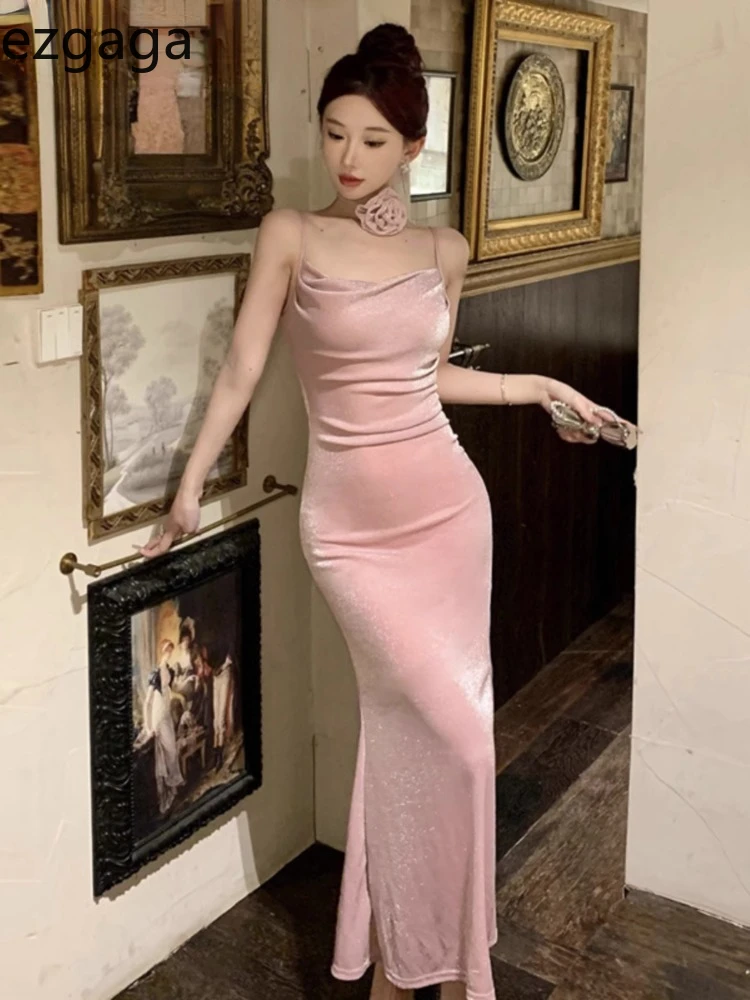 Ezgaga женское платье сексуальные цветы без рукавов с разрезом на шее и открытой