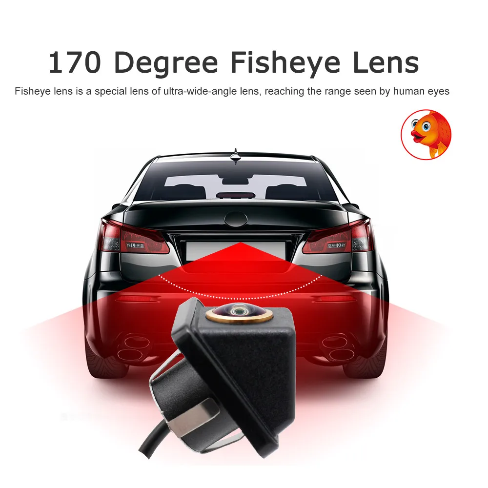 SMARTOUR CCD CVBS AHD 720P 170-градусная автомобильная передняя камера заднего вида рыбий