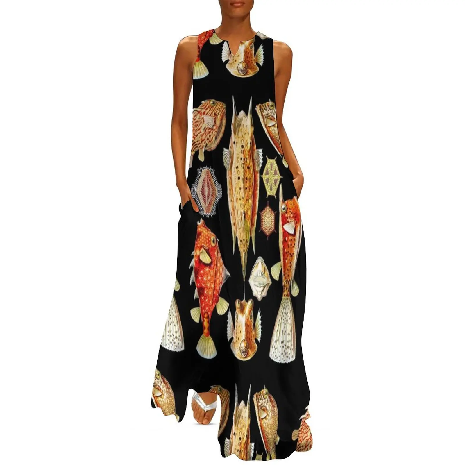 Ostraciontes–Kofferfilche- Box fishes Ernst Haeckel Длинное платье платья для официальных случаев