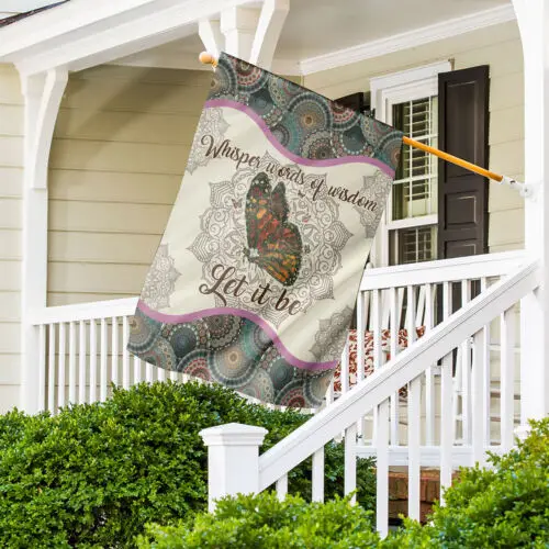 Бабочка Мир Шепот Слова мудрости Нехай это быть флагом флаг-бабочка хиппи