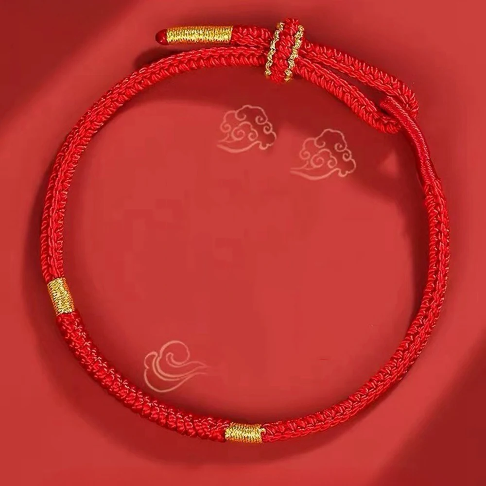 

Tibetan Knot Red String Protection Bracelet Handmade Braided Rope Bracelet for Women Girls Adjustable Jewelry Birthday Friend