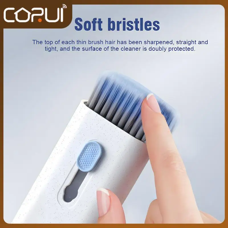 

Computer Keyboard Cleaner Earphone Brush Kit 7-in-1 Earphone Cleaning Pen Retractable Cleaner Keycap Puller Kit