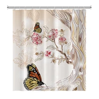 butterfly shower curtain vivid monarch butterflies flying shades shadows shower curtains curtain with hooks 180x180