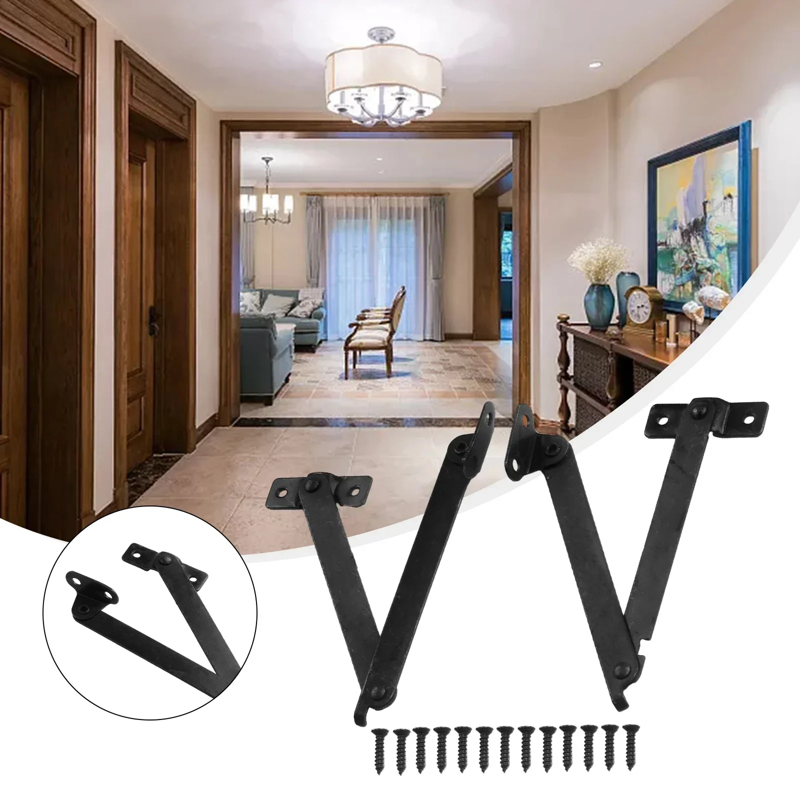 2 szt. Zawiasy podtrzymujące pokrywę Remain antyczne brąz żelazne dekoracje zawias Box okucia meblowe drzwi do szafki sprzęt meblowy kuchenne