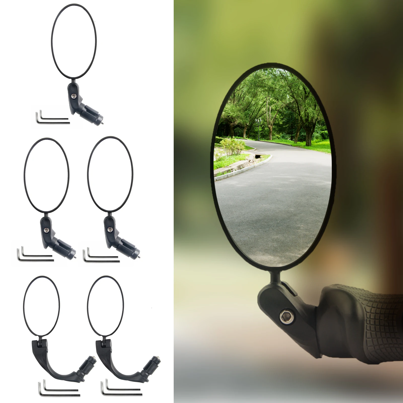 

Handlebar Bicycle Mirror Bicycle Rear View Mirrors 360Rotatable Adjustable Shockproof HD Safe Mirror Bike Accessories For