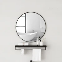 cosmetic round wall bathroom mirror vanity shower dressing table shaving wall mirror modern bright espejo pared table mirror