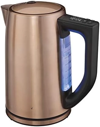 

Beach 1.7 Liter Variable Temperature Kettle for Tea and Hot Water, Removable Mesh Filter, Cordless, Keep Warm, LED Indicator, A
