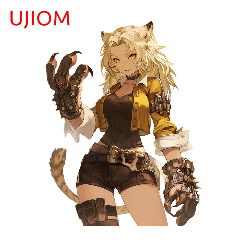 UJIOM 13 см X 9 8 крутая аниме Наклейка на стену с меховой девушкой интересная