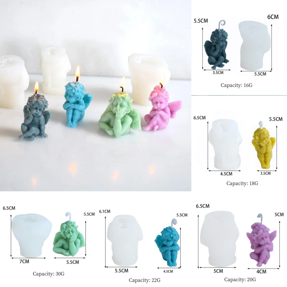 

3D Angel Baby Silicone Mold Fondant Cake Decoration For DIY Candle Aromatherapy Gypsum Making Mould Fine Art Photography Tools
