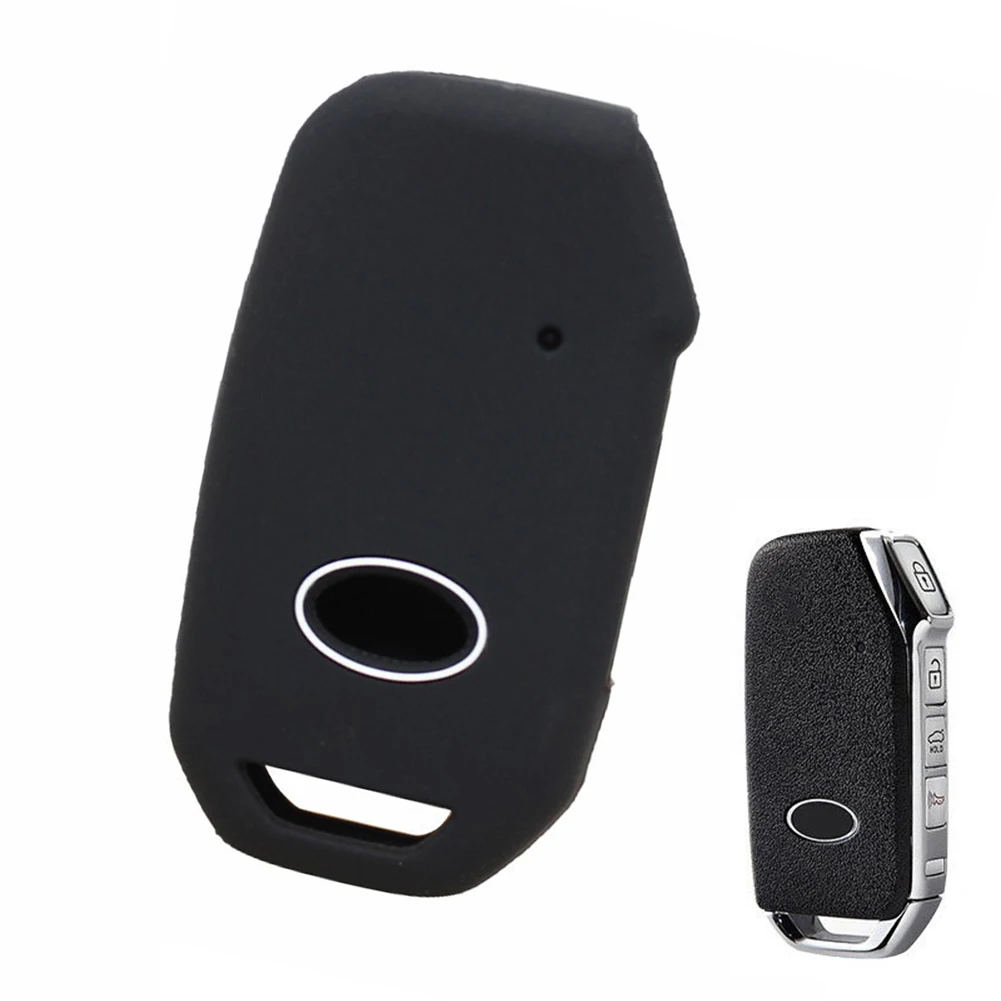 Silicone Fob Remote Key Case Cover Shell For Kia EV6 2022+ For Sportage 2020+ Black Car Accessories New
