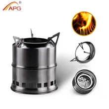 APG-아웃도어 목재 가스 버닝 스토브, 휴대용 접이식 장작 스토브, 캠핑 가스화 난로