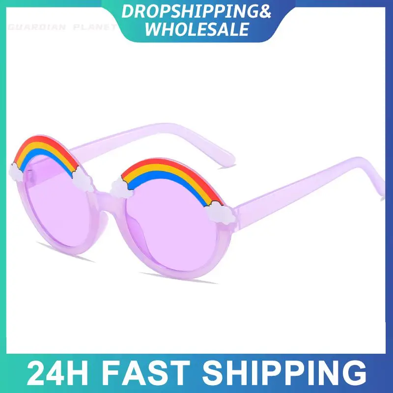 

Kids Sunglasses Cute Creative Rainbow Round Eyewear Girls Cartoon Sun Glasses Sun Protection Lovely Fashion Children Eyeglass