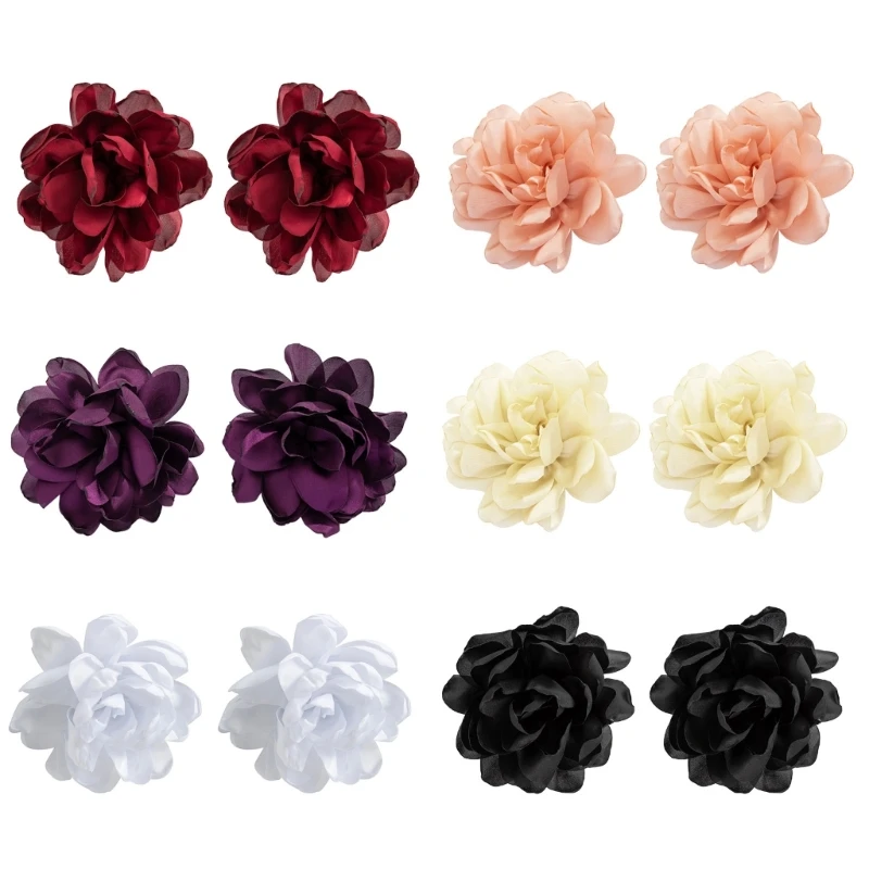 

Simple Fabric Flower Ear Stud Vintage Stud Earrings Fashion Piercing Earrings 264E