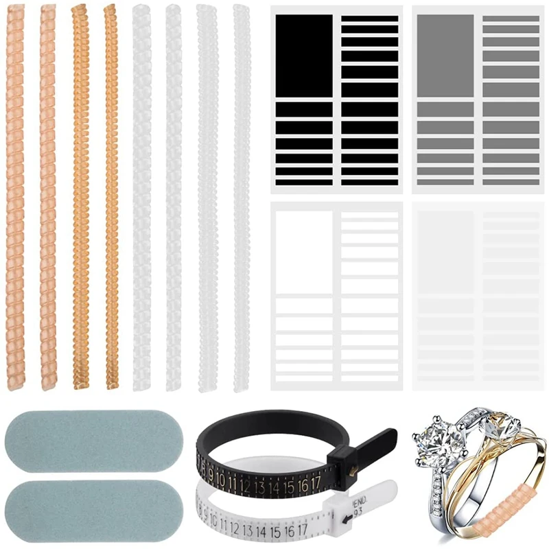 

Ring Adjuster for Loose Rings Invisible Spring Ring Resize Ring Spacer Ring Measurer Polisher for Women Jewelry Ring