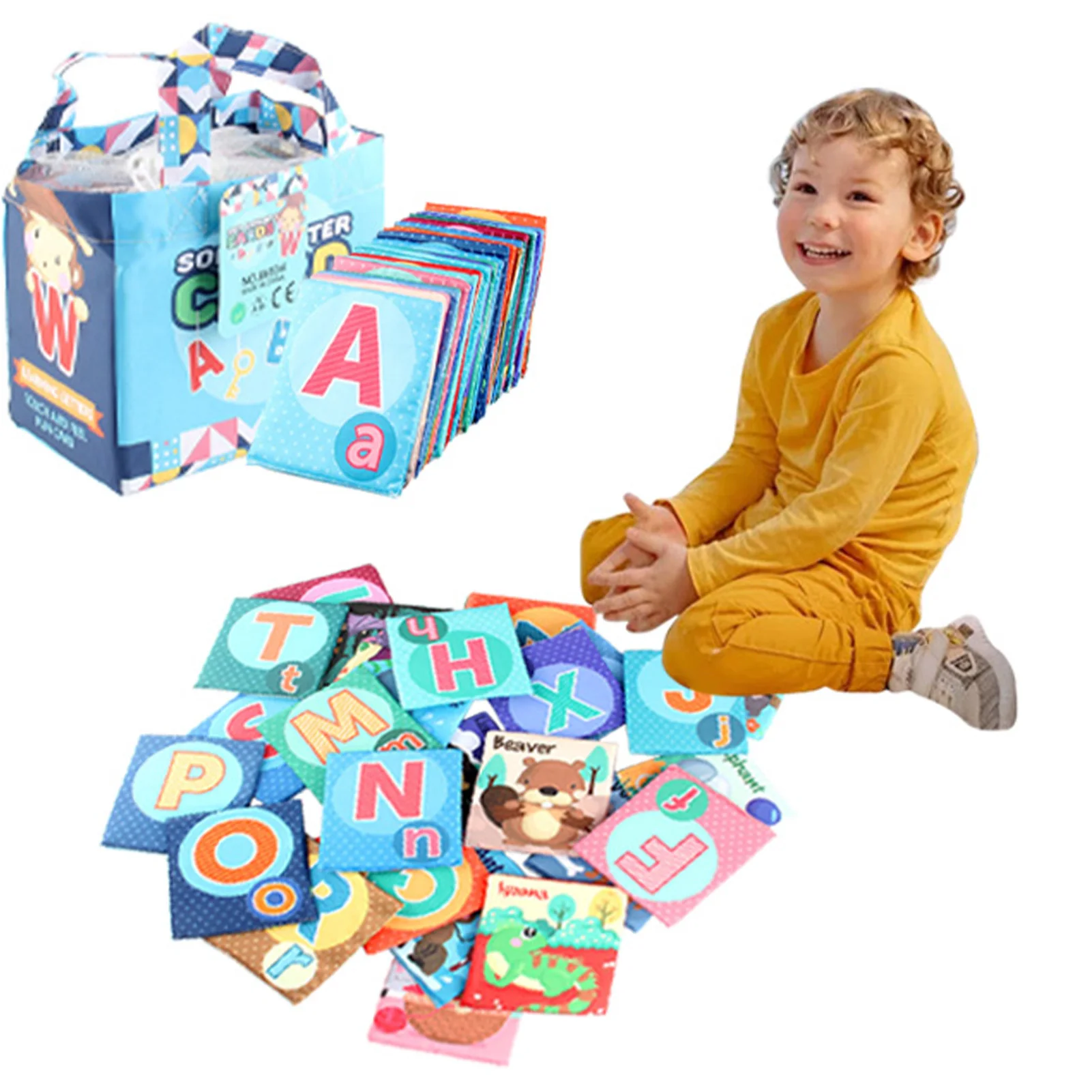 

Child Soft Alphabet Cards Toys 26Pcs Abc Learning Toys Child Cards Washable Soft Letter Toy For Toddlers Kids Boys Girls Over 0