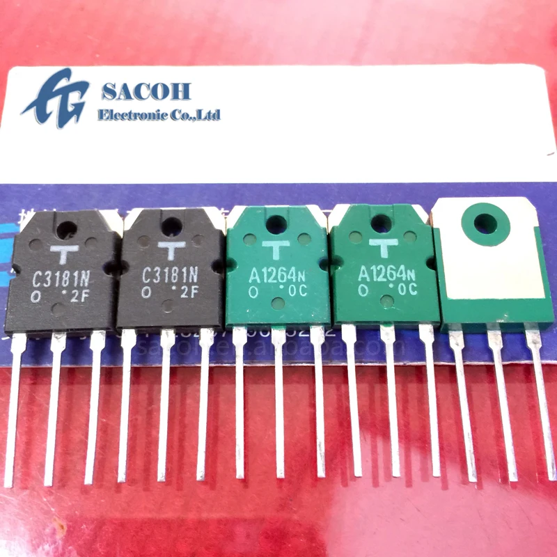 

10Pairs 2SA1264 2SA1264N A1264N + 2SC3181 2SC3181N C3181N TO-3P POWER AMPLIFIER APPLICATION