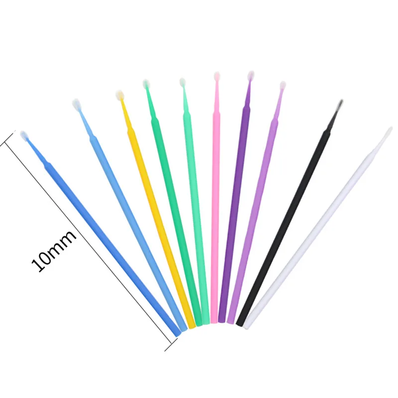 

100Pcs/bag Disposable MicroBrush Eyelashes Brush Extension Individual Lash Removing Swab Micro Brush For Eyelash Extension Tools