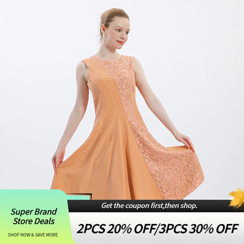 

Love Bright Silk Lace Spliced Diamond Women Party Princess Mid Length Dress Sleeveless Dress Women Elegant Luxury Summer AS0322