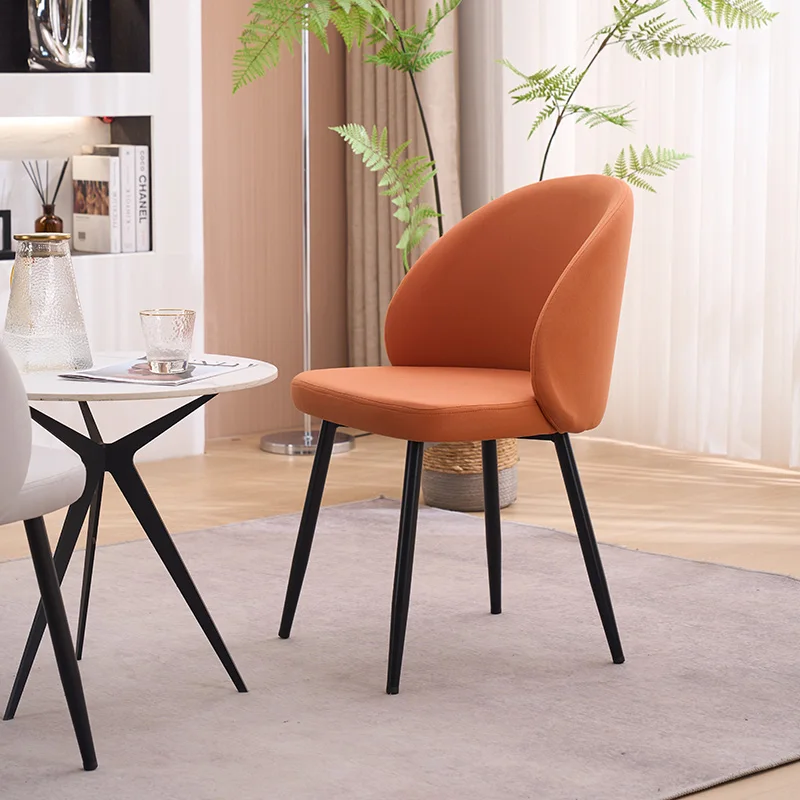 S Dining Modern Yellow Nordic Style Soft Chair Luxury Cafe Backrest Minimalist Cadeira Furniture