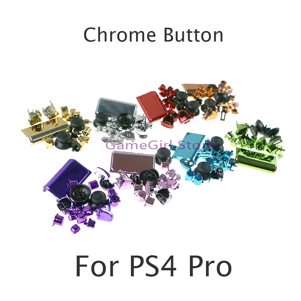 

20sets Full Set Chrome Buttons R2 L2 R1 L1 Trigger Button For PlayStation 4 PS4 Pro Controller JDS-040 JDM-040