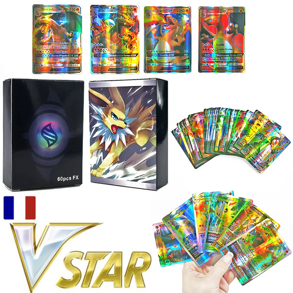 

50-100 шт./коркор. карты Pokemon Vstar Vmax GX французская блестящая Коллекционная игровая карточка Booster Box, Лидер продаж, детская игрушка TAKARA TOMY, подарок