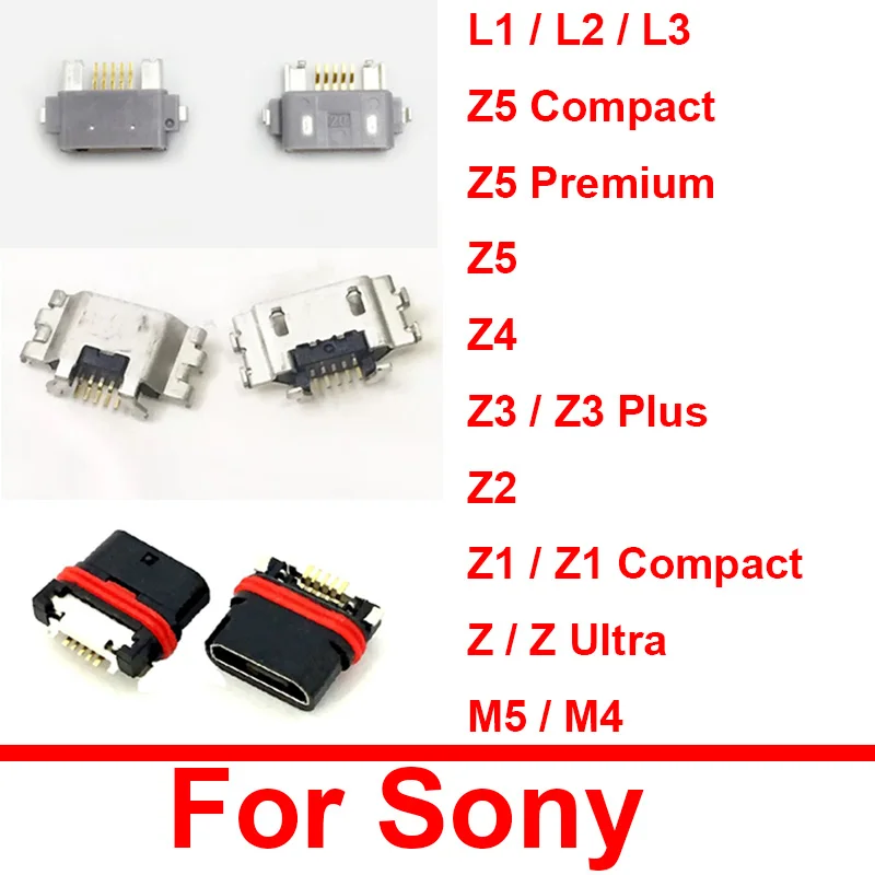USB зарядный порт для Sony Xperia L1 L2 L3 Z3 Plus Z4 Z5 Compact Premium Z1 Z Ultra M5 M4 Micro зарядное устройство