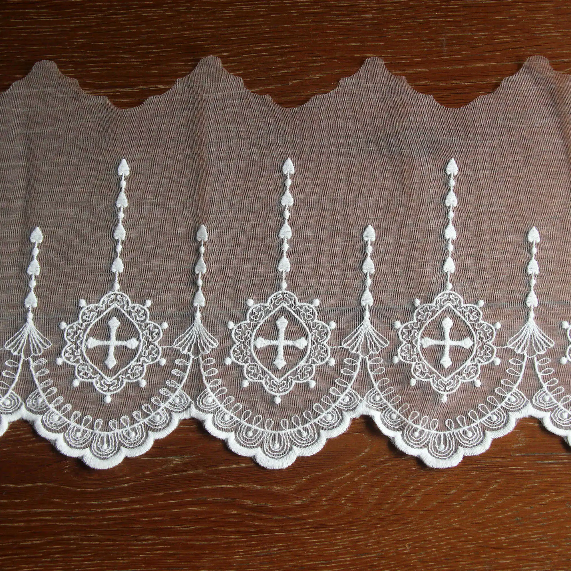 Хлопковая вышивка кружевная сетка кружево в готическом стиле юбка с крестом