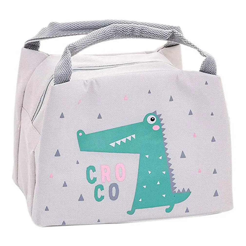 

Модная сумка для ланча из ткани Оксфорд, крутая изоляционная сумка, мягкая герметичная подкладка на молнии, мультяшная милая сумка для пикн...