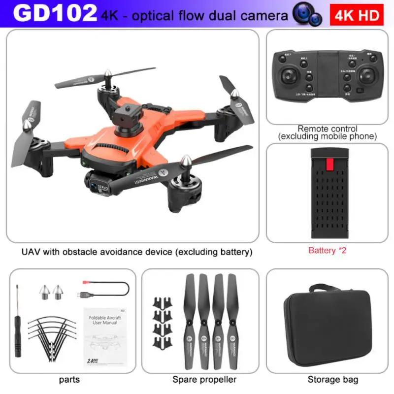 

2022 New Gd102 Drone 4k Profesional HD Camera With Obstacle Avoidance Brushless Foldable Quadcopter Remote Helicopter Toys Gift