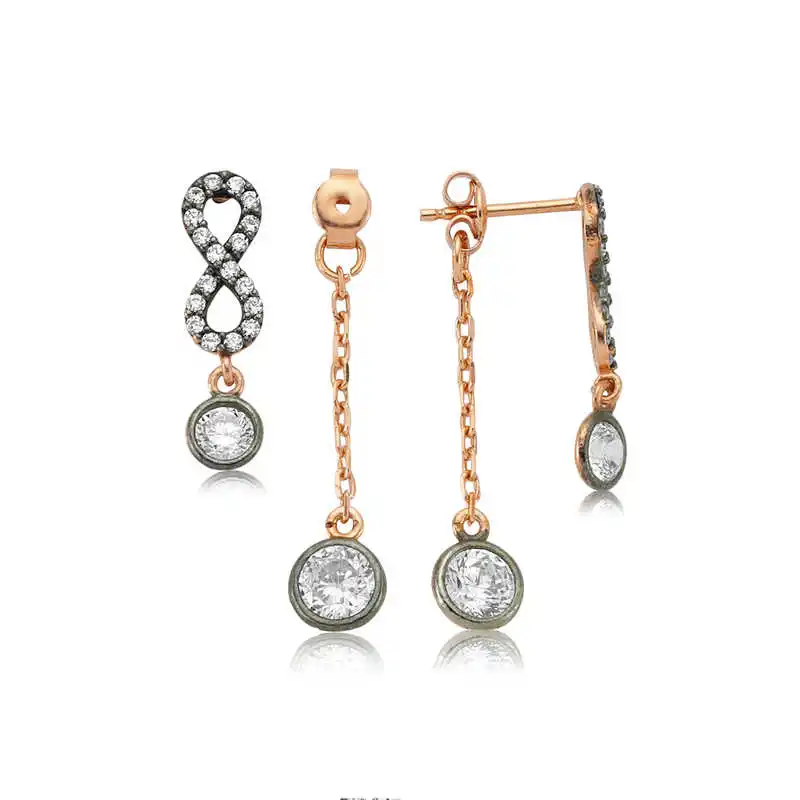 

Tevuli 925 Sterling Silver Chain Infinity Ladies Earrings
