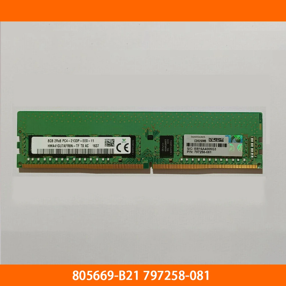 Серверная память 805669-B21 797258-081 8 Гб 2RX8 DDR4 2133 PC4-2133P ECC полностью протестирована