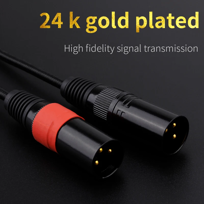 Кабель Hi-Fi от 3 5 мм до 2XLR Hi-End OFC посеребренный к двойному XLR папа-папа для мобильных