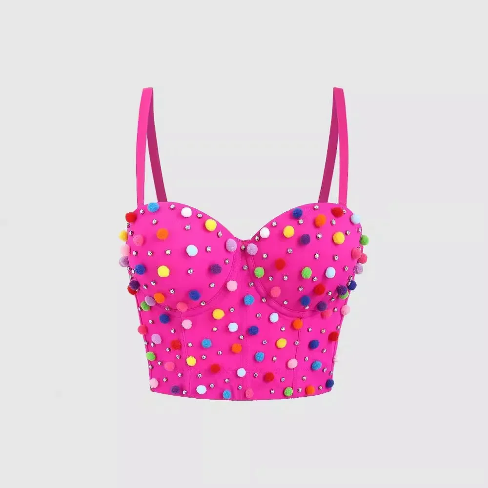 TEMU Трансграничный клубный женский жилет без рукавов ручной работы со стразами в