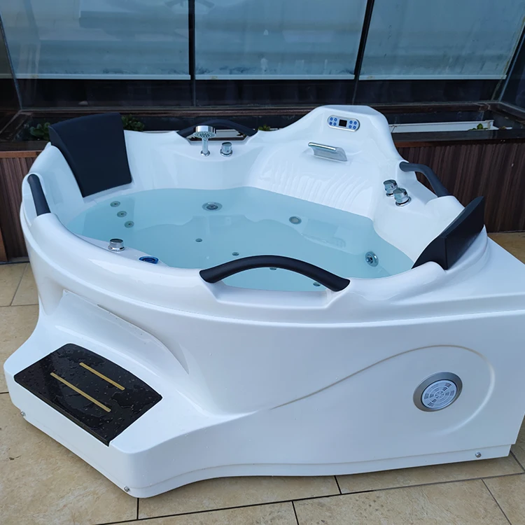 

Hot sale freestanding acrylic electronic corner spa massage bathtub whirlpool bath tub for bathroom and indoor
