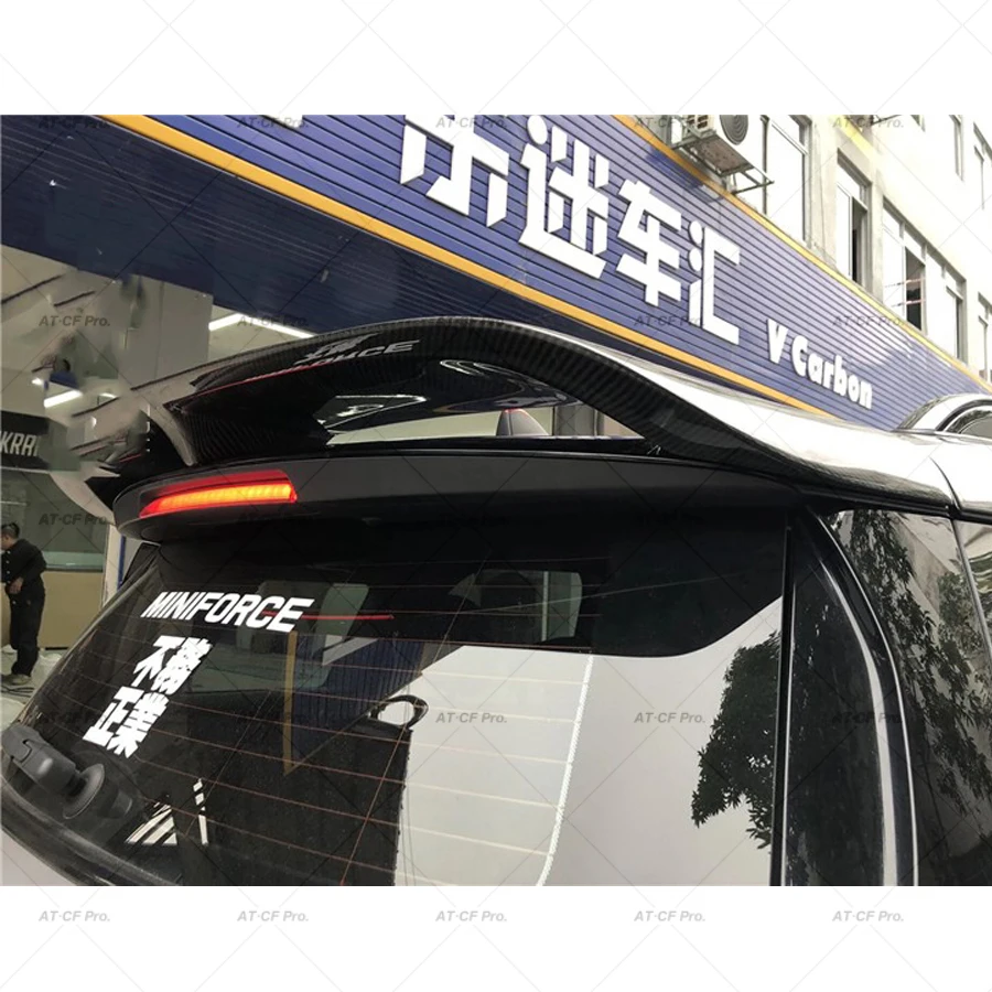 F60 углеродное волокно задний спойлер на крышу автомобильный Стайлинг задние