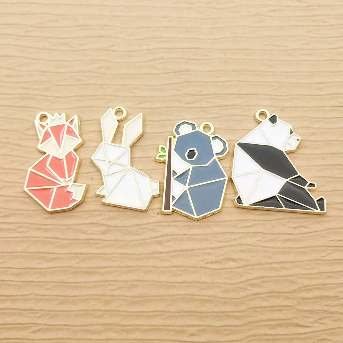 

10pcs Enamel Fox Rabbit Panda Charm for Jewelry Making Supplies Kawaii Animal Necklace Pendant Earring Accessories Diy Supplies