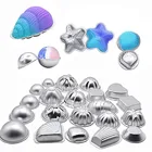 2 шт.компл. круглые формы из алюминиевого сплава В ФОРМЕ Бомбы для ванны инструмент сделай сам полукруглая сфера в виде соляного шара для рукоделия металлическая Форма для ванны