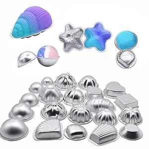 2 шт.компл. круглые формы из алюминиевого сплава В ФОРМЕ Бомбы для ванны инструмент сделай сам полукруглая сфера в виде соляного шара для рукоделия металлическая Форма для ванны