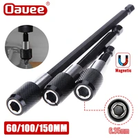 oauee 14 inch hex shank quick release electric drill magnetic screwdriver bit adjustable extension holder bar shank power tool